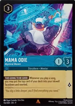 152/204 MAMA ODIE MYSTICAL MAVEN EN9 RARE DISNEY LORCANA CARD - Image 1