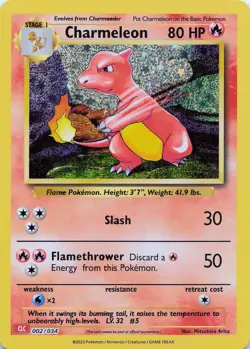 POKEMON Charmeleon #002/034 Holo Trading Card Game Classic NM - Image 3