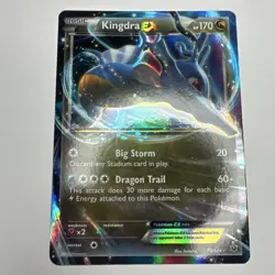Pokemon Kingdra EX 73/124 Full Art Holo Rare Card HP 170 Aqua Steam Dragon Trail - Image 1