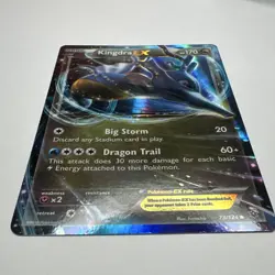 Pokemon Kingdra EX 73/124 Full Art Holo Rare Card HP 170 Aqua Steam Dragon Trail - Image 4