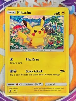 🔥Pikachu #4/12 Confetti Holo McDonald's Promo 2018 Pokemon TCG RARE Card👍📈 - Image 3