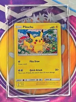 🔥Pikachu #4/12 Confetti Holo McDonald's Promo 2018 Pokemon TCG RARE Card👍📈 - Image 4