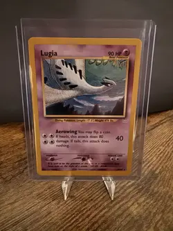 Pokemon Lugia 20/64 Neo Genesis Unlimited Rare Regular 90 HP Aerowing Card - Image 1