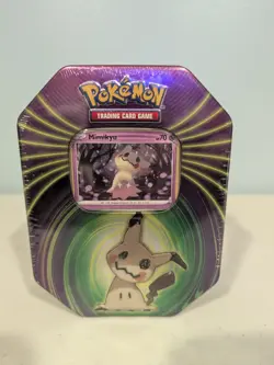 Pokemon TCG Tin mimikyu 3 Booster Packs Foil Card Exclusive Rare New Sealed - Image 1