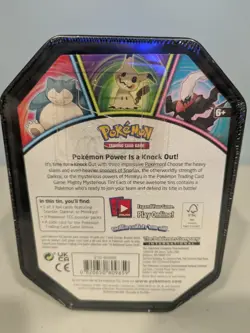 Pokemon TCG Tin mimikyu 3 Booster Packs Foil Card Exclusive Rare New Sealed - Image 2