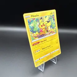 Pokemon TCG Lost Origin Pikachu Reverse Holo Common Card 52/196 Nm - Image 2