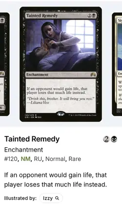 Tainted Remedy Magic Origins Regular Rare Russian # 120 - Image 3