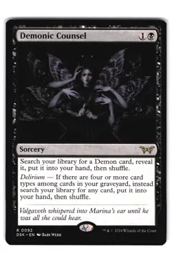 Demonic Counsel R Duskmourn: House of Horror 92 NM MTG Magic - Image 1