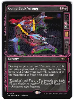 Come Back Wrong (Showcase) R Duskmourn: House of Horror 309 NM MTG Magic - Image 1