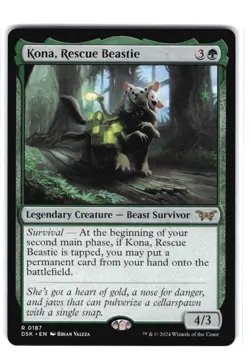 Kona, Rescue Beastie R Duskmourn: House of Horror NM MTG Magic - Image 1