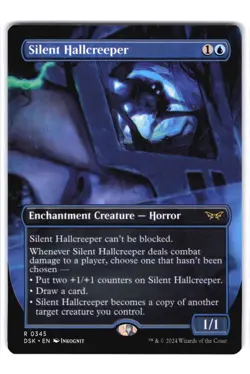 Silent Hallcreeper (Borderless) R Duskmourn: House of Horror 345 NM MTG Magic - Image 1
