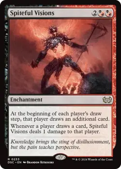 Spiteful Visions R Commander: Duskmourn: House of Horror 233 NM MTG Magic - Image 1