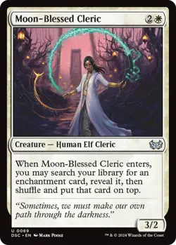 Moon-Blessed Cleric U Commander: Duskmourn: House of Horror 69 NM MTG Magic - Image 1