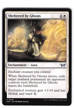 Sheltered by Ghosts U Duskmourn: House of Horror 30 NM MTG Magic - Image 1