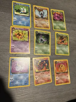 Pokemon TCG Team Rocket Unlimeted Lot - Dark set (9 Cards) - Image 1