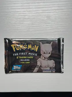 Pokemon TCG The First Movie Topps Series Sealed Pack - Blue Logo Mewtwo - Image 1