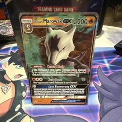 Pokemon Alolan Marowak GX SM187 Sun & Moon Promo Stage 1 Holo GX 200 HP - Image 1