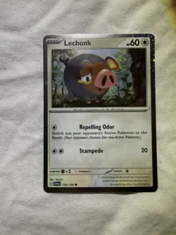 Lechonk - 154/198 (Cosmo Holo) NM, English Pokemon Scarlet & Violet Singles - Image 1