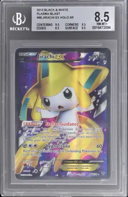 2013 Pokemon TCG BGS 8.5 Jirachi EX Plasma Blast Full Art 98/101 Ultra Rare - Image 1