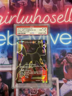 2016 Pokemon XY Pokemon Fates Collide Umbreon Full Art #119 PSA 8 - Image 1