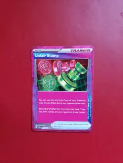 Pokemon TCG Unfair Stamp 165/167 Twilight Masquerade ACE SPEC Rare - Image 1