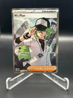 2025 Pokemon TCG Scarlet & Violet Black Bolt 163/084 N's Plan Ultra Rare - Image 1