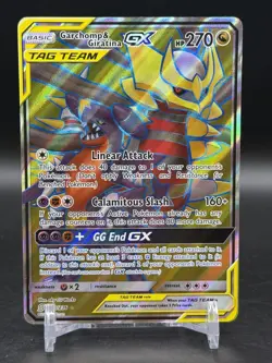 Garchomp & Giratina GX Full Art 228/236 Unified Minds Pokemon English Tag Team - Image 1