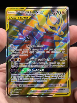 Garchomp & Giratina GX Full Art 228/236 Unified Minds Pokemon English Tag Team - Image 3