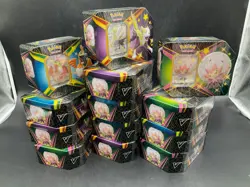 Lot of (28) Pokemon TCG Shining Fates Assorted Boxes/Mini Tins Pin V Collection - Image 2