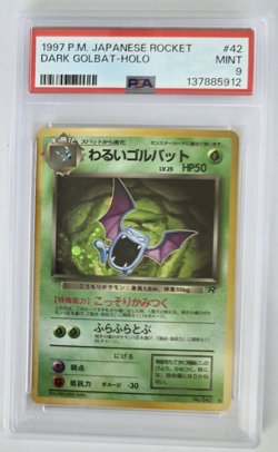1997 Japanese Pokemon Team Rocket Dark Golbat #42 Holo PSA 9 Mint - Image 1