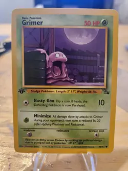 1999 Pokemon 1st Edition Fossil Grimer 48/62 NM - Image 1