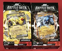 Pokemon TCG ex Battle Decks Box Ampharos & Lucario ex Sealed New set of 2 820650852282 - Image 1