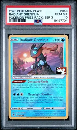 2023 Pokemon Play! Series 3 Radiant Greninja #046 PSA 10 - Image 3