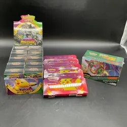 Lot of (10) Pokemon Evolving Skies B&B Boxes w/ Pencil Case Tin & Stadium Box - Image 1