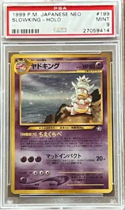 Pokemon Slowking Neo Genesis 199 Holo Rare Japanese OCG PSA 9 MINT - Image 1