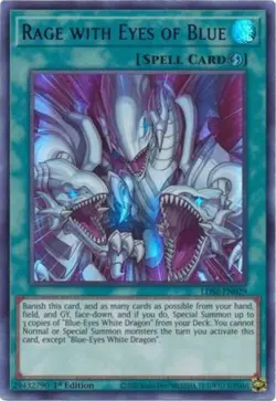 Rage with Eyes of Blue (Blue) - LDS2-EN029 - Ultra Rare - 1st Edition NM Yugioh - Image 1