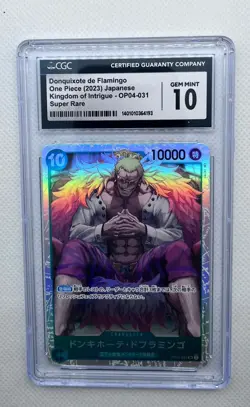 Donquixote De Flamingo One Piece 2023 JPN Kingdom Of Intrigue OP04-031 SR CGC 10 - Image 1