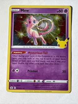 Mew # 011/025 Holo Rare 2021 Pokemon Celebrations 25th Anniversary Card - Image 1