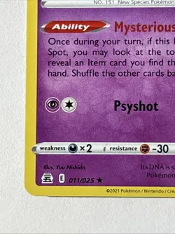Mew # 011/025 Holo Rare 2021 Pokemon Celebrations 25th Anniversary Card - Image 5