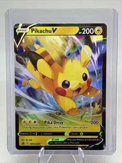 Pikachu V SWSH285 SWSH: Sword & Shield Black Star Promo Cards Holo 2023 NM - Image 1
