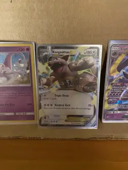 Nintendo Pokemon TCG Foil Card Lot Mewtwo Kangaskhan Lunala EX GX 3 Cards - Image 3