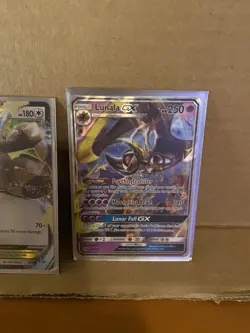 Nintendo Pokemon TCG Foil Card Lot Mewtwo Kangaskhan Lunala EX GX 3 Cards - Image 4