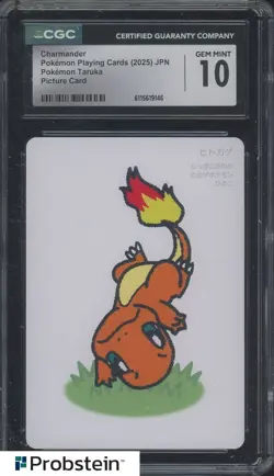 2025 Pokemon Japanese Takura Playing Cards Picture Card Charmander CGC 10 - Image 1