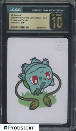2025 Pokemon Japanese Takura Playing Cards Picture Card Bulbasaur CGC 10 - Image 1