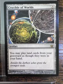 MTG Card Lot Crucible of Worlds #114 & Arahbo, Roar of the World FOIL #035: LP - Image 3