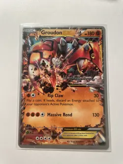 Groudon EX 85/160 XY Primal Clash Ultra Rare Holo Legendary Pokemon Card - Image 1