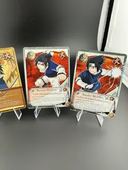 Naruto CCG Sasuke Uchiha 2002 4 Card Lot 086, 003, 008 - Image 3