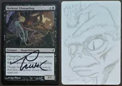 SKETCHED MtG Magic A Pollack _ Lorwyn _ Artist Proof _ SKELETAL CHANGELING _1/50 - Image 1