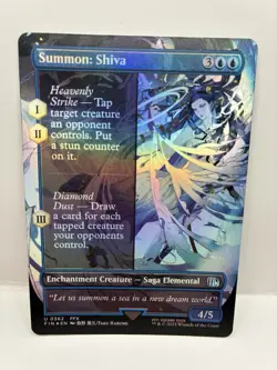 FF Mtg Summon Shiva U 0362 Borderless Foil Magic The Gathering Card NM - Image 1