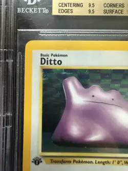 1999 Pokemon Ditto 3/62 Holo 1st Edition Fossil (POP 22 None Higher) BGS 9.5 - Image 3